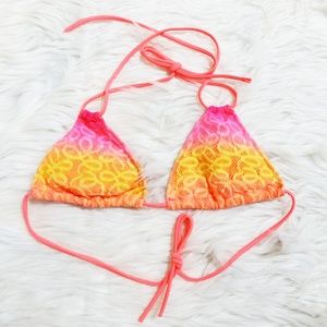 Victorias Secret Neon Pink, Orange, Yellow String Bikini Top